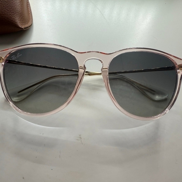 Ray-Ban Erika 6742/11 Transparent Pink Sunglasses with Brown Case RB4171 New - Picture 2 of 6